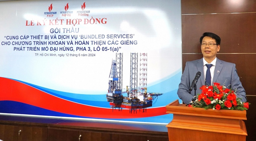 Ông Lê Đức Tuệ - Giám đốc PVEP-POC phát biểu tại lễ ký Ông Lê Đức Tuệ - Giám đốc PVEP-POC phát biểu tại lễ ký
