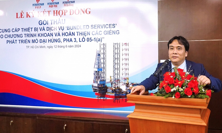 Ông Nguyễn Xuân Cường – Tổng giám đốc PV Drilling phát biểu tại lễ ký kết Ông Nguyễn Xuân Cường – Tổng giám đốc PV Drilling phát biểu tại lễ ký kết