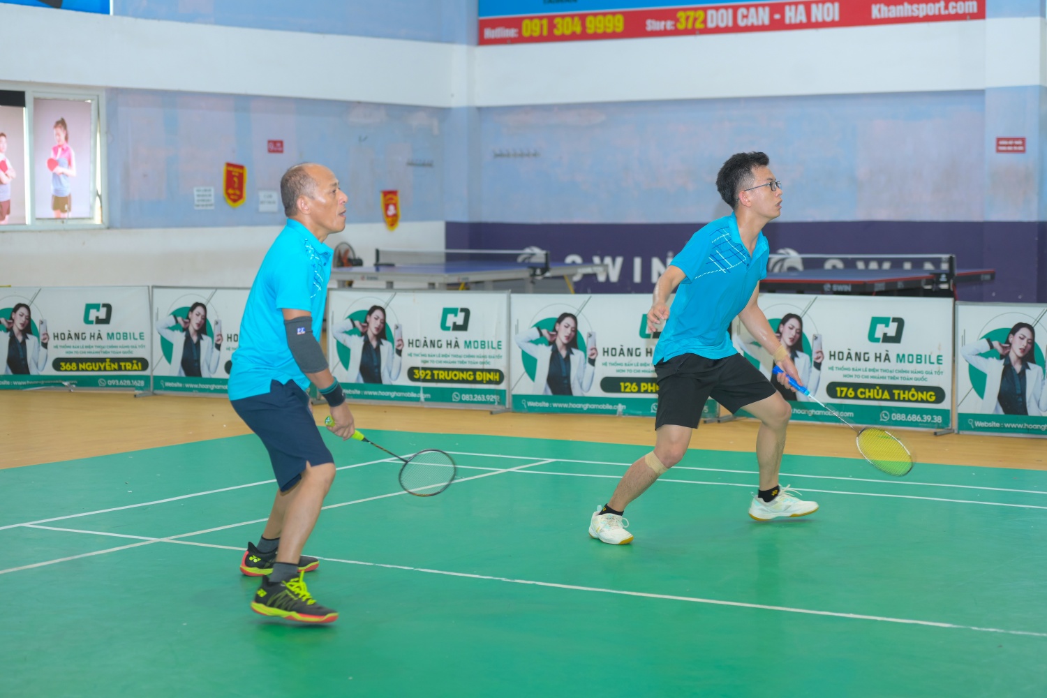 Các tay vợt bước vào thi đấu, tranh tài ở các nội dung