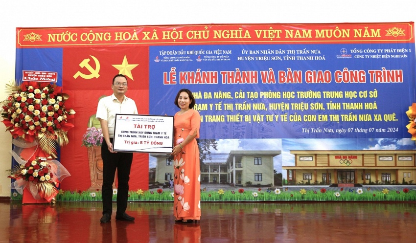 Petrovietnam hỗ trợ xây dựng trường, trạm tại huyện Triệu Sơn, tỉnh Thanh Hóa Petrovietnam hỗ trợ 8 tỷ đồng xây dựng trường, trạm tại huyện Triệu Sơn, tỉnh Thanh Hóa