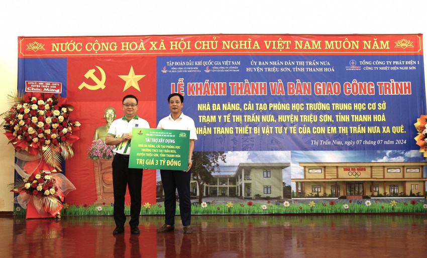 Petrovietnam hỗ trợ xây dựng trường, trạm tại huyện Triệu Sơn, tỉnh Thanh Hóa Petrovietnam hỗ trợ 8 tỷ đồng xây dựng trường, trạm tại huyện Triệu Sơn, tỉnh Thanh Hóa