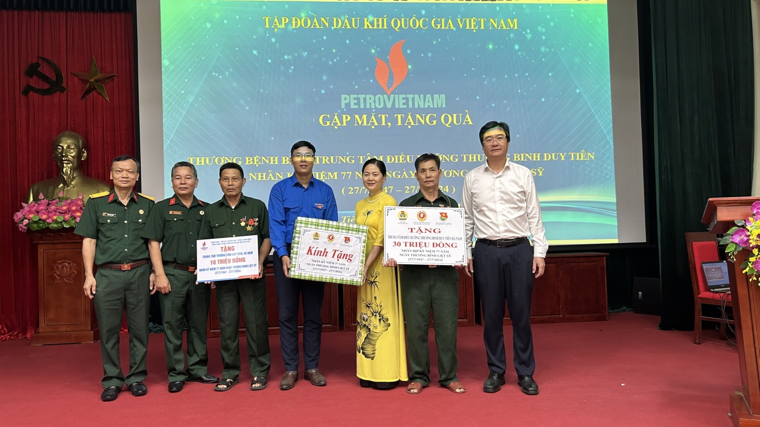 Đoàn công tác Petrovietnam thăm hỏi, tri ân các thương, bệnh binh tại Thái Bình, Hà Nam, Phú Thọ Đoàn công tác Petrovietnam tri ân các thương bệnh binh