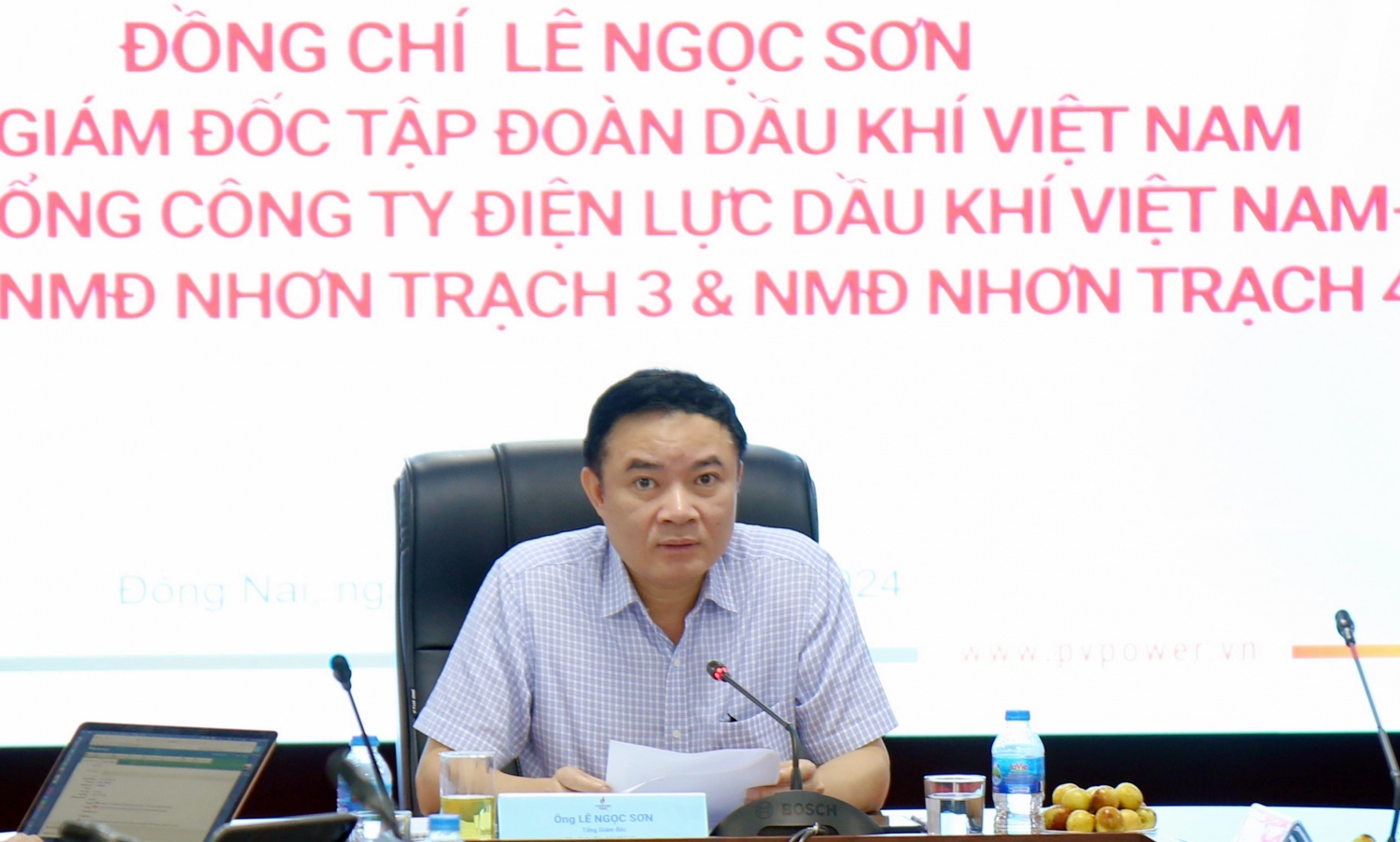 Tổng Giám đốc Petrovietnam Lê Ngọc Sơn làm việc tại Dự án Nhà máy điện Nhơn Trạch 3 và 4 Tổng giám đốc Petrovietnam Lê Ngọc Sơn làm việc tại Dự án NMĐ Nhơn Trạch 3 và Nhơn Trạch 4