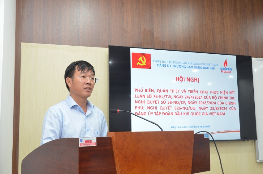 Đảng ủy PV College quán triệt, triển khai thực hiện Kết luận số 76-KL/TW Đảng ủy PV College quán triệt, triển khai thực hiện Kết luận 76-KL/TW