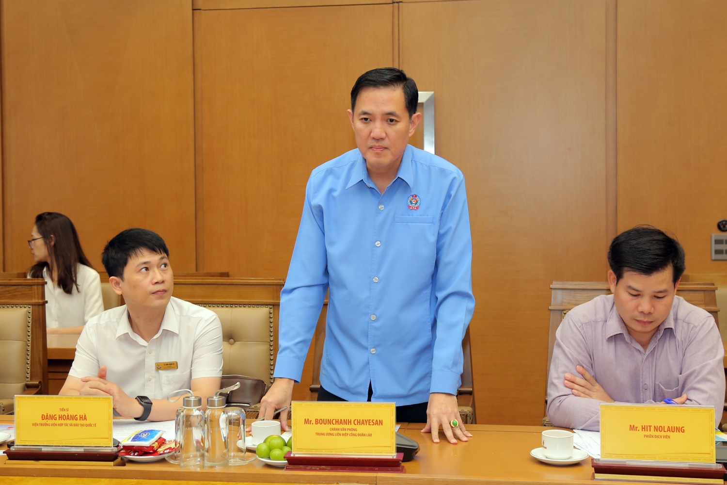 Công đoàn Dầu khí Việt Nam làm việc với đoàn cán bộ Trung ương Liên hiệp Công đoàn Lào Công đoàn Dầu khí Việt Nam làm việc với đoàn cán bộ Trung ương Liên hiệp Công đoàn Lào
