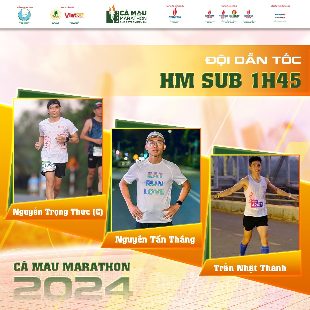 Đội ngũ người dẫn tốc tại giải Marathon - Cà Mau 2024 Cúp Petrovietnam Đội ngũ người dẫn tốc tại giải Marathon - Cà Mau 2024 Cúp Petrovietnam