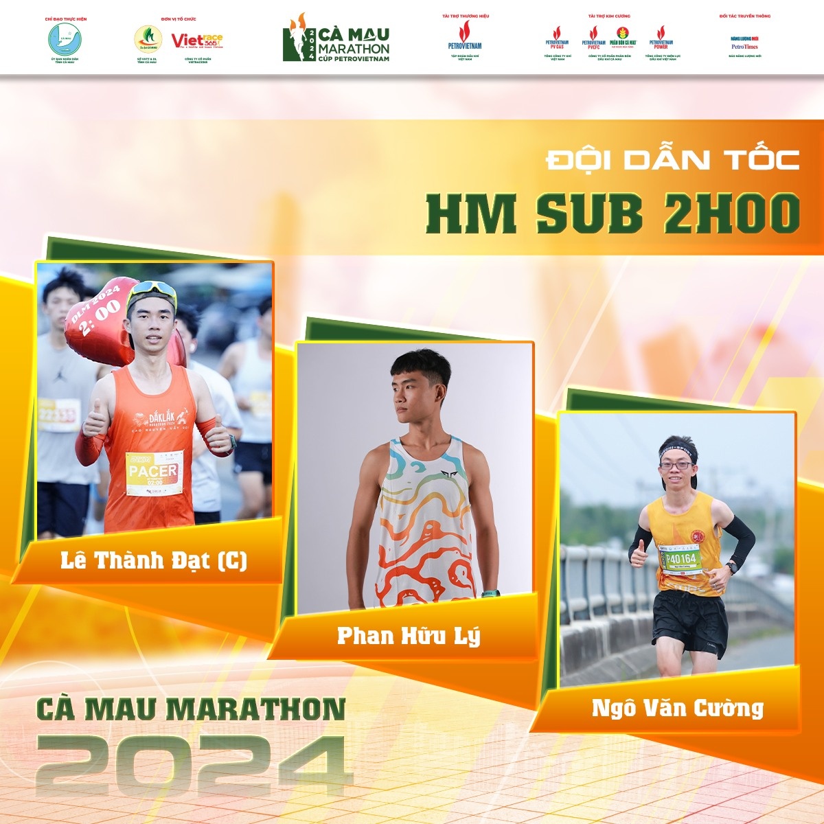 Đội ngũ người dẫn tốc tại giải Marathon - Cà Mau 2024 Cúp Petrovietnam Đội ngũ người dẫn tốc tại giải Marathon - Cà Mau 2024 Cúp Petrovietnam
