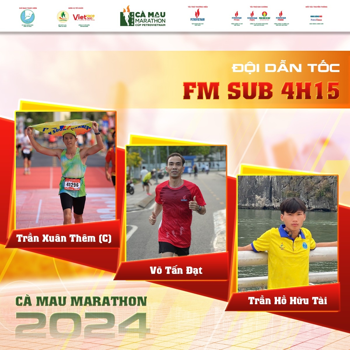 Đội ngũ người dẫn tốc tại giải Marathon - Cà Mau 2024 Cúp Petrovietnam Đội ngũ người dẫn tốc tại giải Marathon - Cà Mau 2024 Cúp Petrovietnam