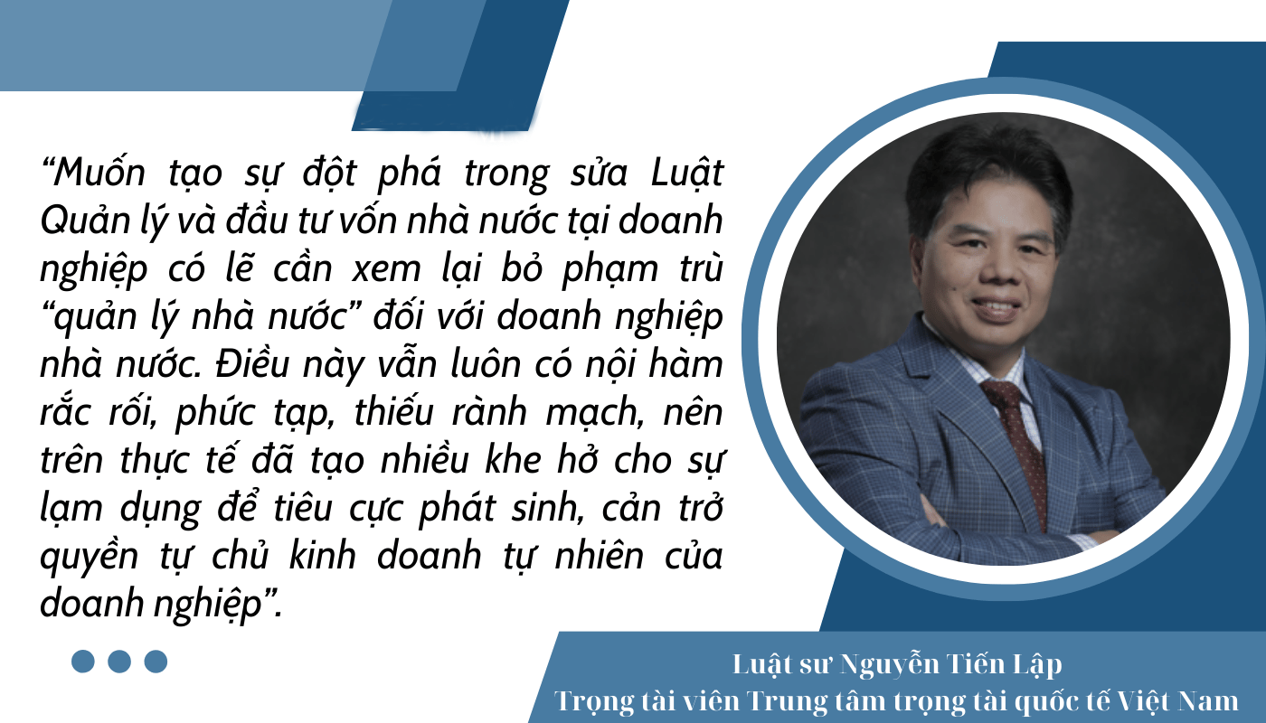Xem xét bỏ phạm trù 'quản lý nhà nước' đối với doanh nghiệp nhà nước để tạo sự đột phá Xem xét bỏ phạm trù 'quản lý nhà nước' đối với doanh nghiệp nhà nước để tạo sự đột phá