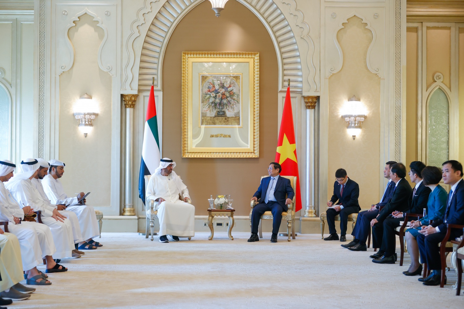 Bộ trưởng Saltan Bin Ahmed Al Jaber mong muốn thúc đẩy hợp tác với Việt Nam trên nhiều lĩnh vực khác nhau - Ảnh: VGP/Nhật Bắc Bộ trưởng Saltan Bin Ahmed Al Jaber mong muốn thúc đẩy hợp tác với Việt Nam trên nhiều lĩnh vực khác nhau - Ảnh: VGP/Nhật Bắc